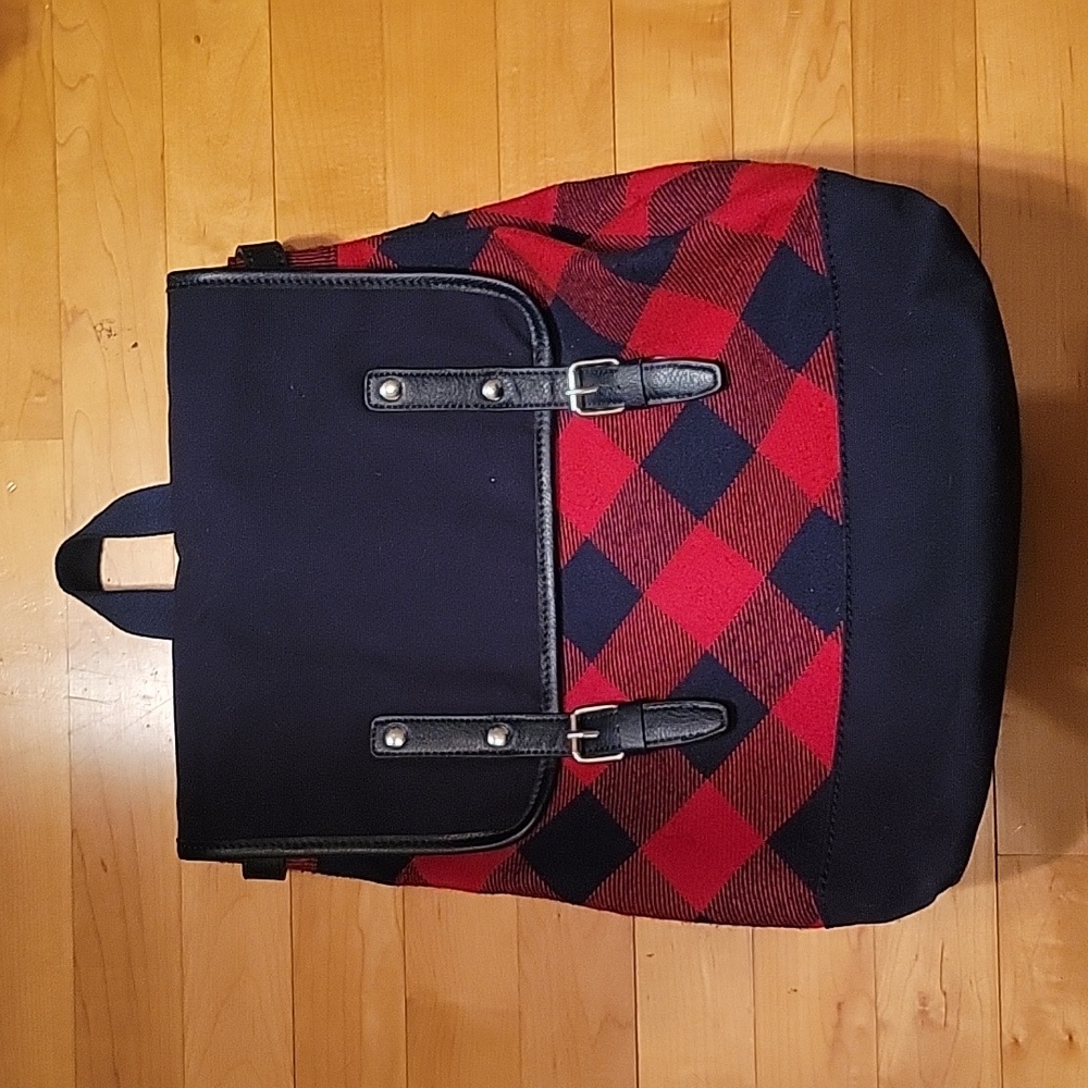 Lands End Buffalo Plaid Backpack